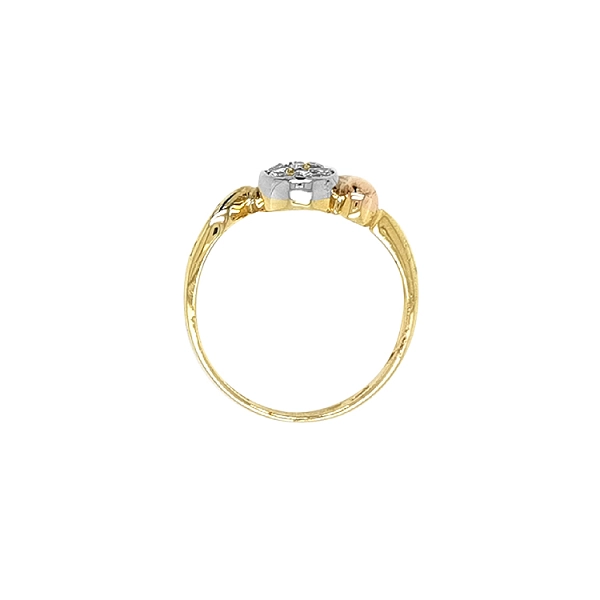 Goldring mit Zirkonen
