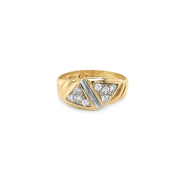 Goldring mit Zirkonen