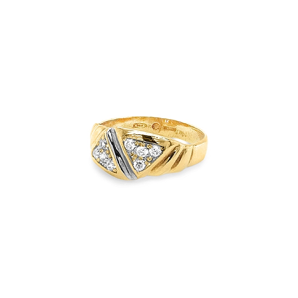 Goldring mit Zirkonen