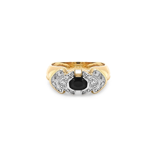 Goldring mit Zirkonen