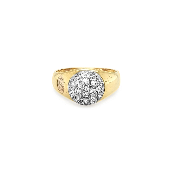Goldring mit Zirkonen
