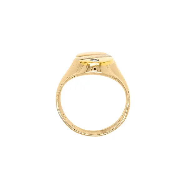 Goldener Herrenring mit Zirkon