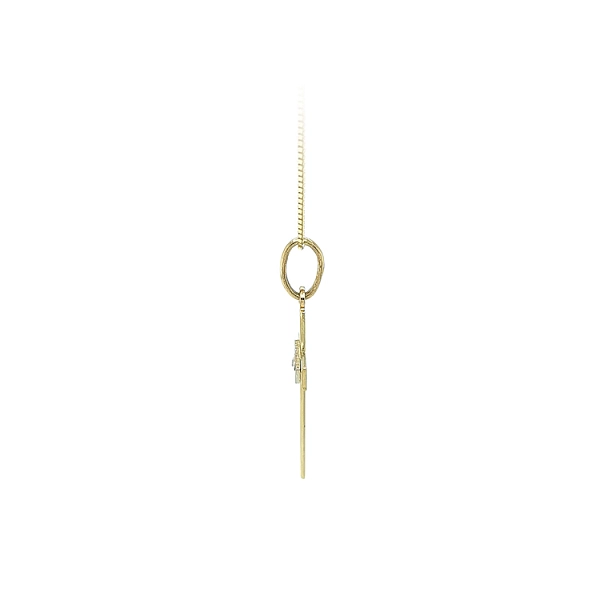 Gold-Anhänger Kreuz mit Zirkon