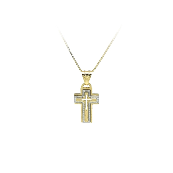 Kreuz aus kombiniertem Gold