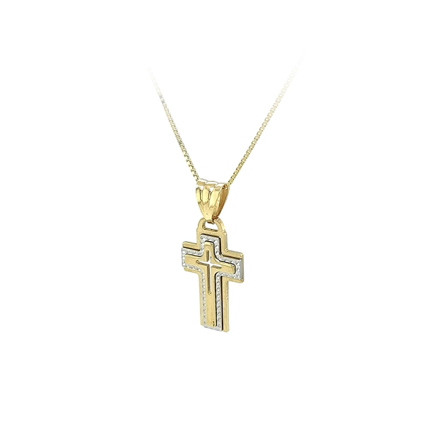 Kreuz aus kombiniertem Gold