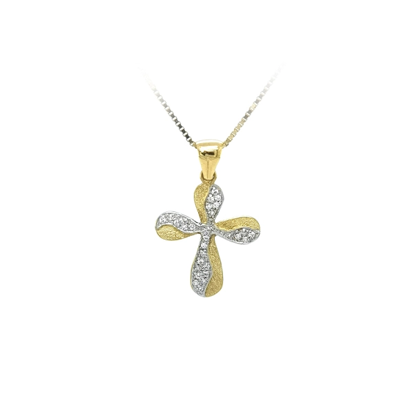 Goldenes Kreuz mit Zirkonen