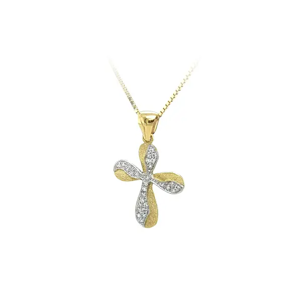 Goldenes Kreuz mit Zirkonen