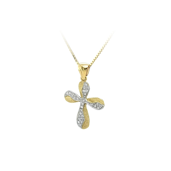 Goldenes Kreuz mit Zirkonen