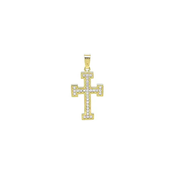 Gold-Anhänger mit Zirkonen
