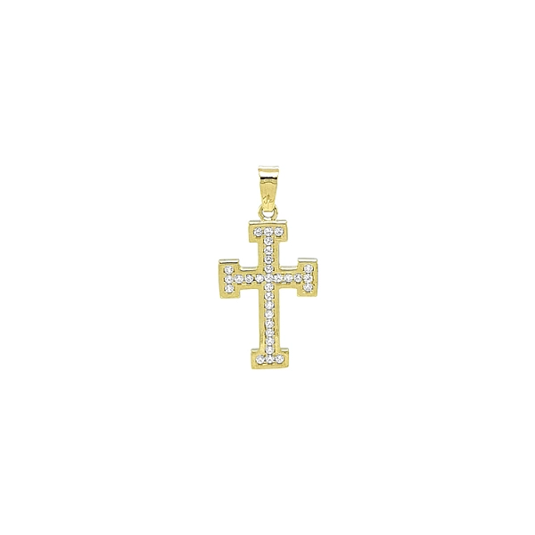 Gold-Anhänger mit Zirkonen