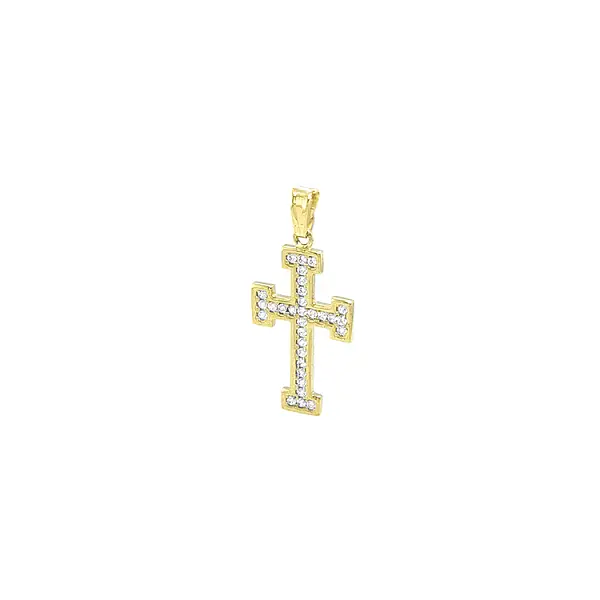 Gold-Anhänger mit Zirkonen