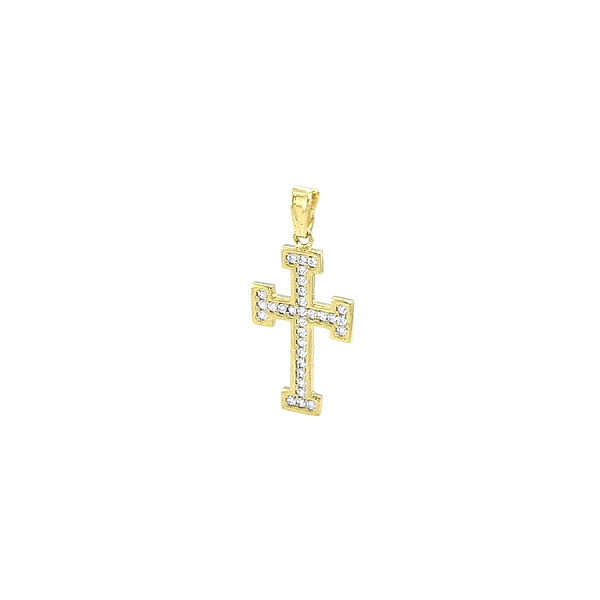 Gold-Anhänger mit Zirkonen