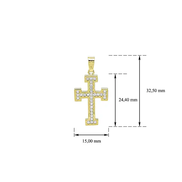 Gold-Anhänger mit Zirkonen