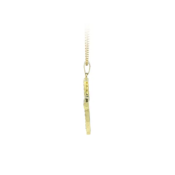 Gold-Anhänger Kreuz mit Zirkonen