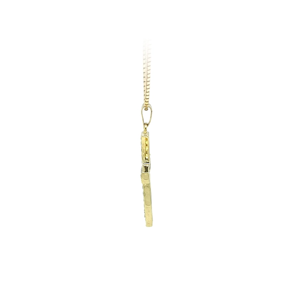 Gold-Anhänger Kreuz mit Zirkonen
