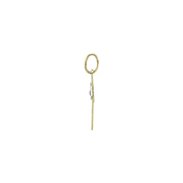 Gold-Anhänger Kreuz mit Zirkon