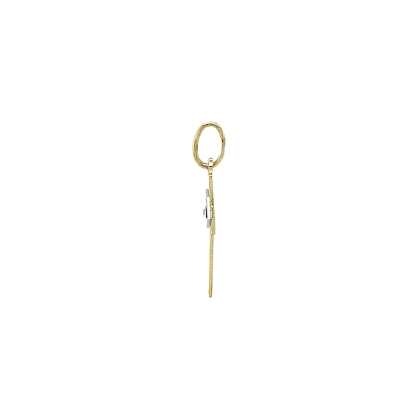 Gold-Anhänger Kreuz mit Zirkon