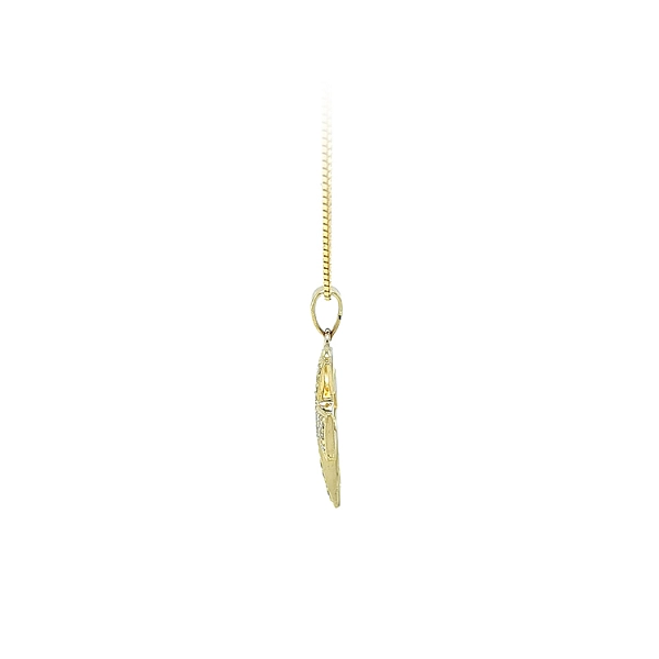 Gold-Anhänger Kreuz mit Zirkonen