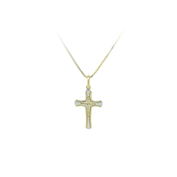 Goldenes Kreuz aus kombiniertem Gold