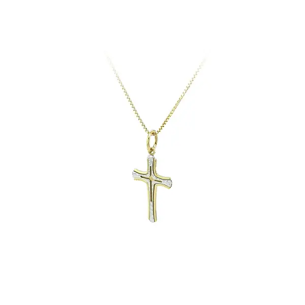 Goldenes Kreuz aus kombiniertem Gold