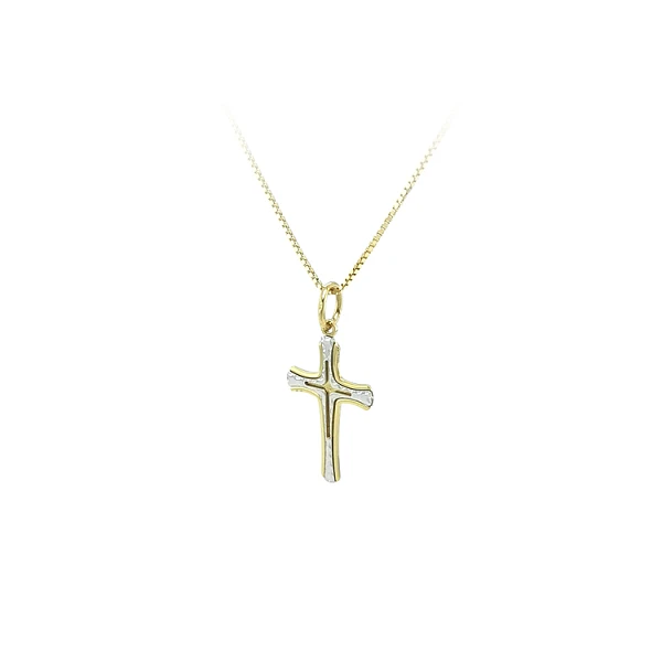Goldenes Kreuz aus kombiniertem Gold