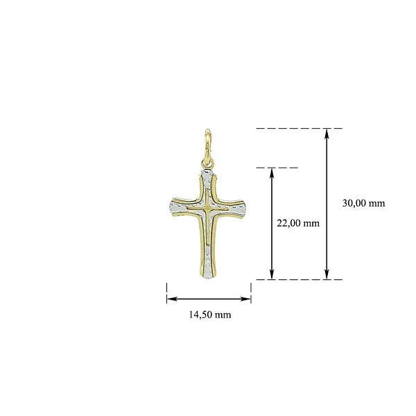 Goldenes Kreuz aus kombiniertem Gold