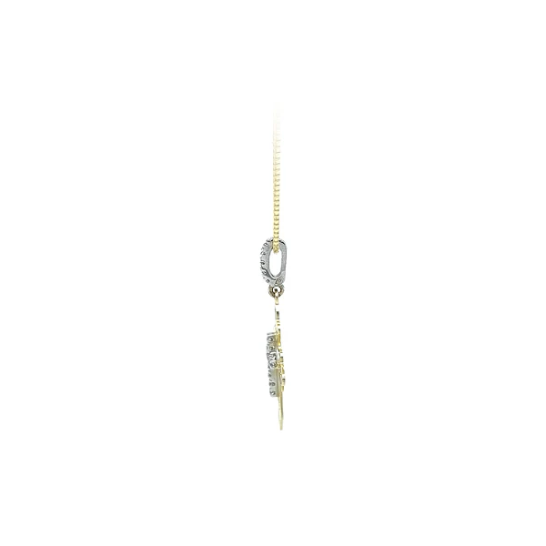Kreuz mit Zirkonen in Gold