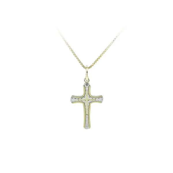 Anhänger Kreuz aus kombiniertem Gold