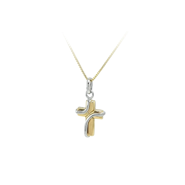 Anhänger Kreuz aus kombiniertem Gold
