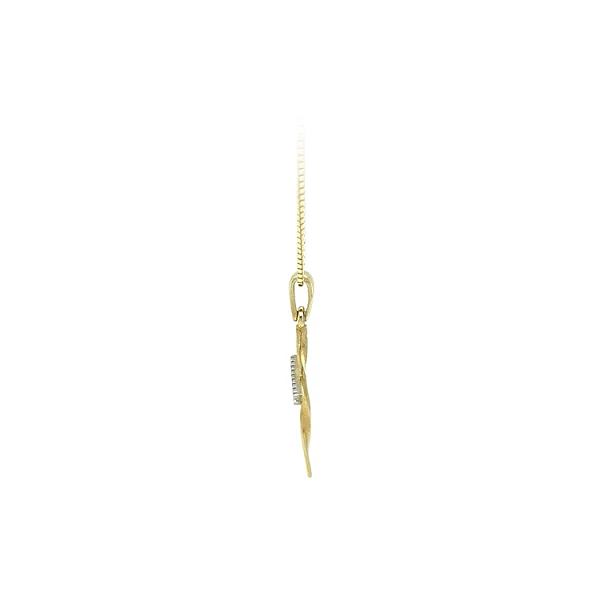 Anhänger Kreuz mit Zirkonen in Gold