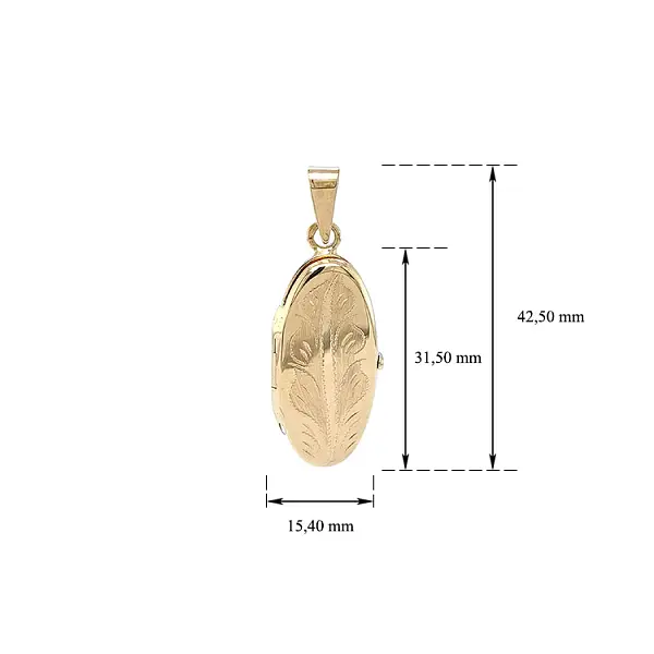 Goldenes Medaillon für Foto