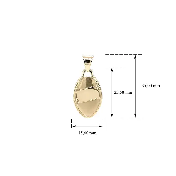 Gold-Anhängerplatte für Gravur
