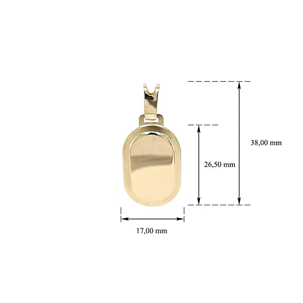 Gold-Anhängerplatte für Gravur