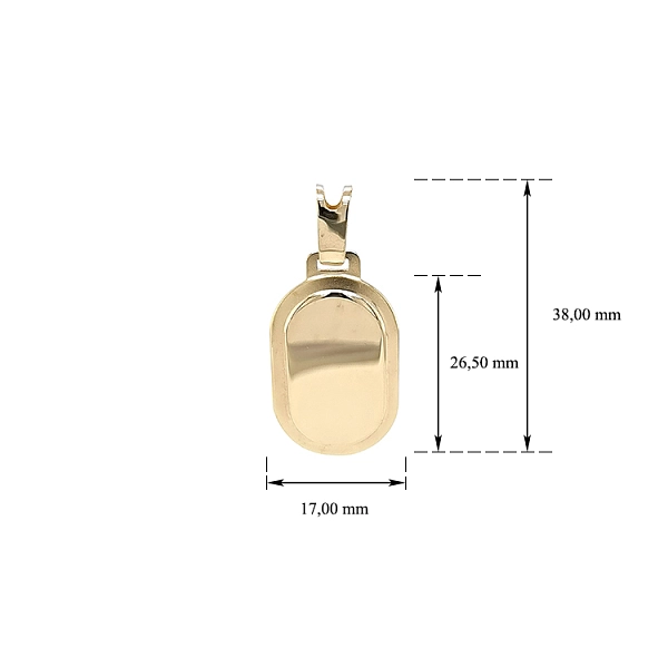 Gold-Anhängerplatte für Gravur