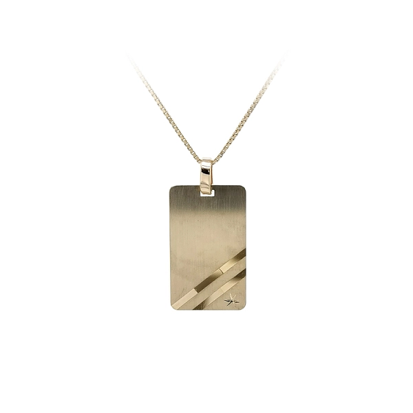 Gold-Anhängerplatte für Gravur