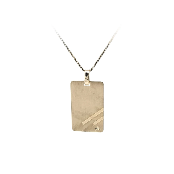 Gold-Anhängerplatte für Gravur