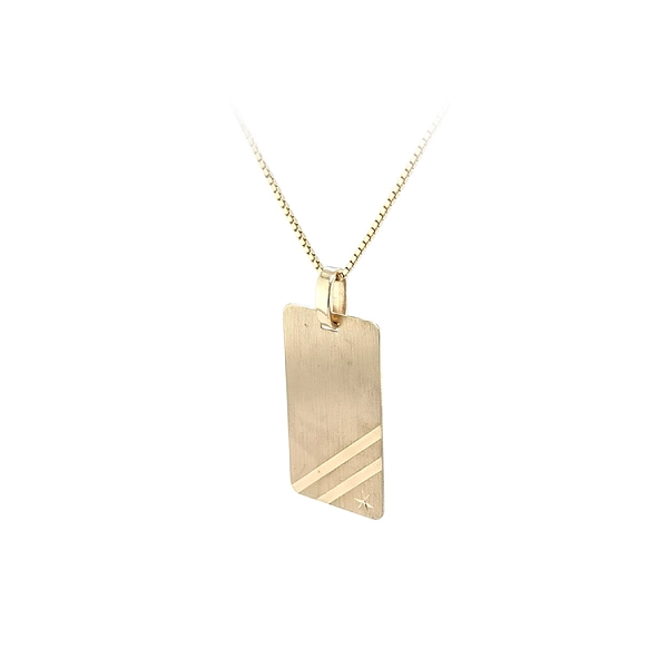 Gold-Anhängerplatte für Gravur