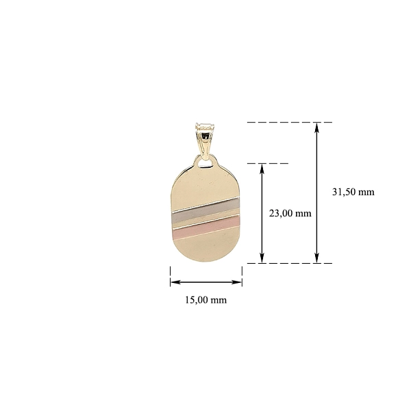 Gold-Anhängerplatte für Gravur
