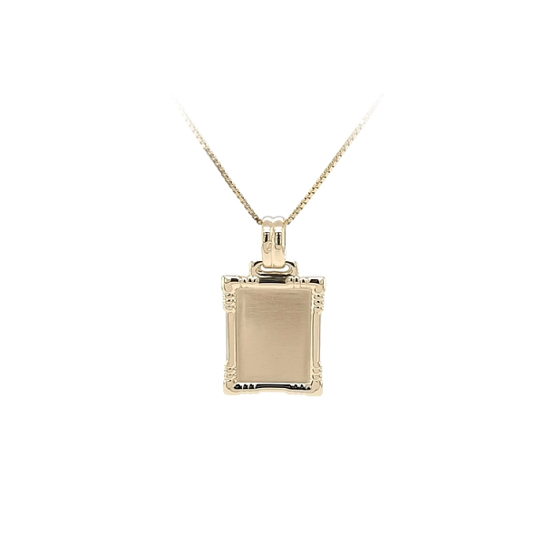 Gold-Anhängerplatte für Gravur