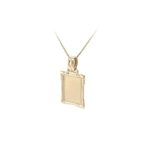 Gold-Anhängerplatte für Gravur