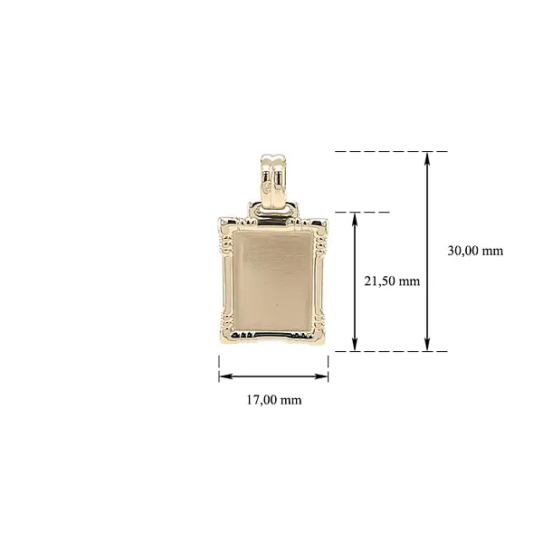 Gold-Anhängerplatte für Gravur