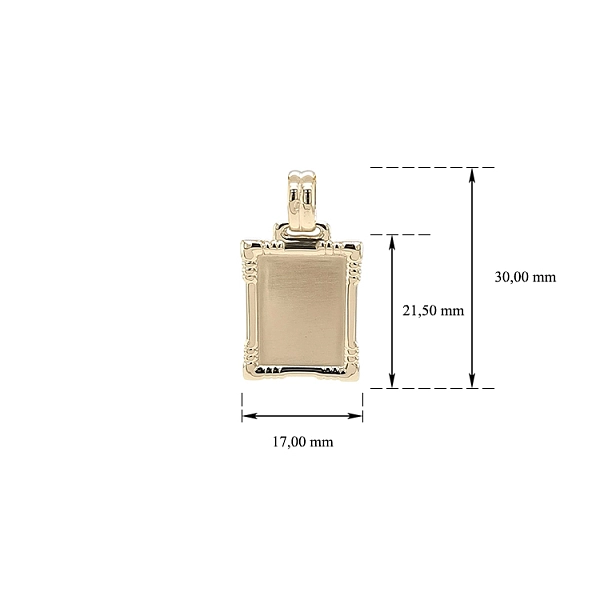 Gold-Anhängerplatte für Gravur