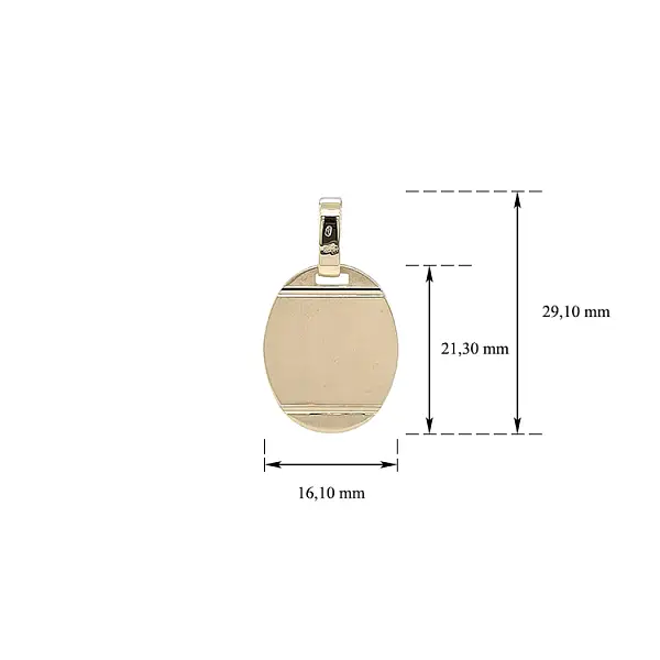 Gold-Anhängerplatte für Gravur