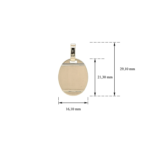 Gold-Anhängerplatte für Gravur