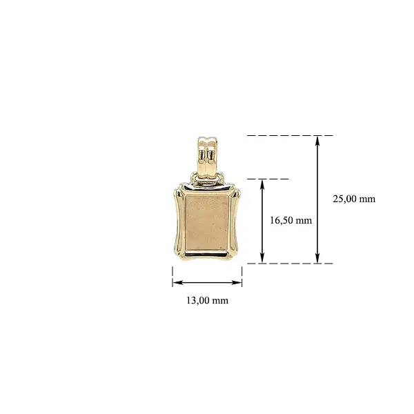 Gold-Anhängerplatte für Gravur