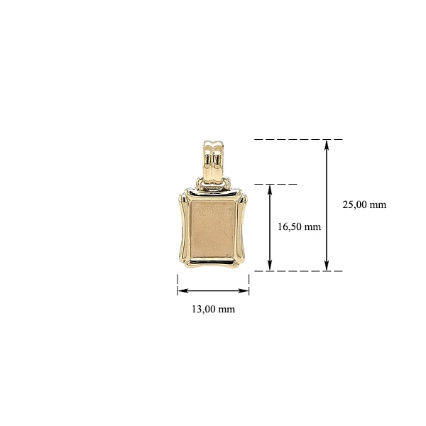 Gold-Anhängerplatte für Gravur