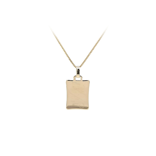 Gold-Anhängerplatte für Gravur