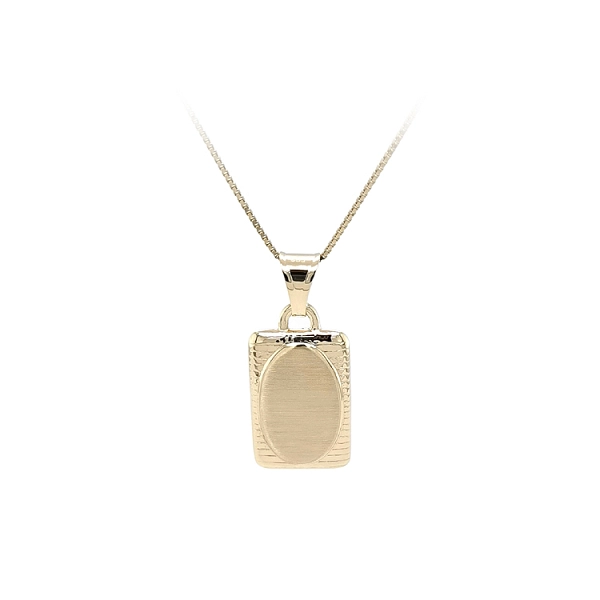 Gold-Anhängerplatte für Gravur