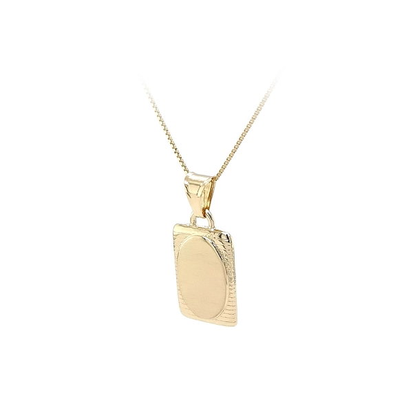 Gold-Anhängerplatte für Gravur