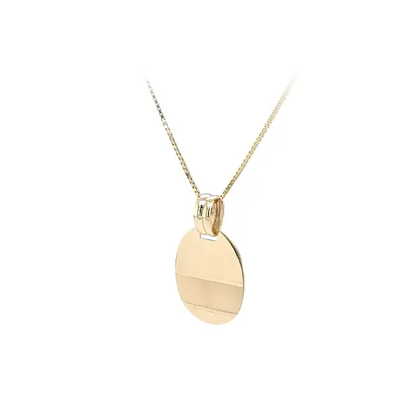 Gold-Anhängerplatte für Gravur